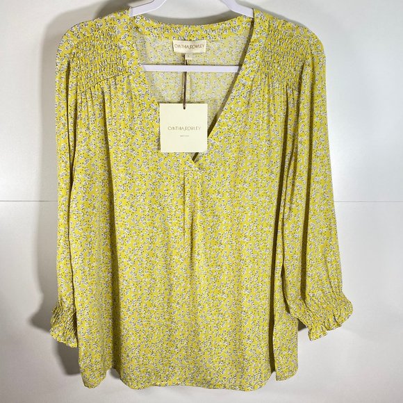 NWT! Cynthia Rowley Floral Blouse - Picture 1 of 8